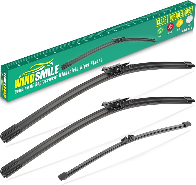 WINDSMILE 24" 20" 11" Windshield Wiper Blades Replacement for Ford Escape 2020 2021 2022 2023 2024 2025 Premium All Weather Front Rear Wipers Set - OEM Quality (Pack of 3) - Image 1